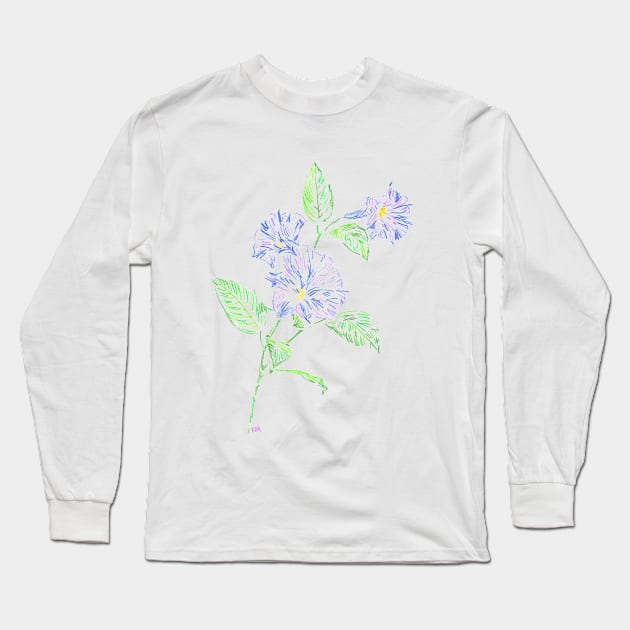 2022 02 flowers color 02 Long Sleeve T-Shirt by Katherine Montalto